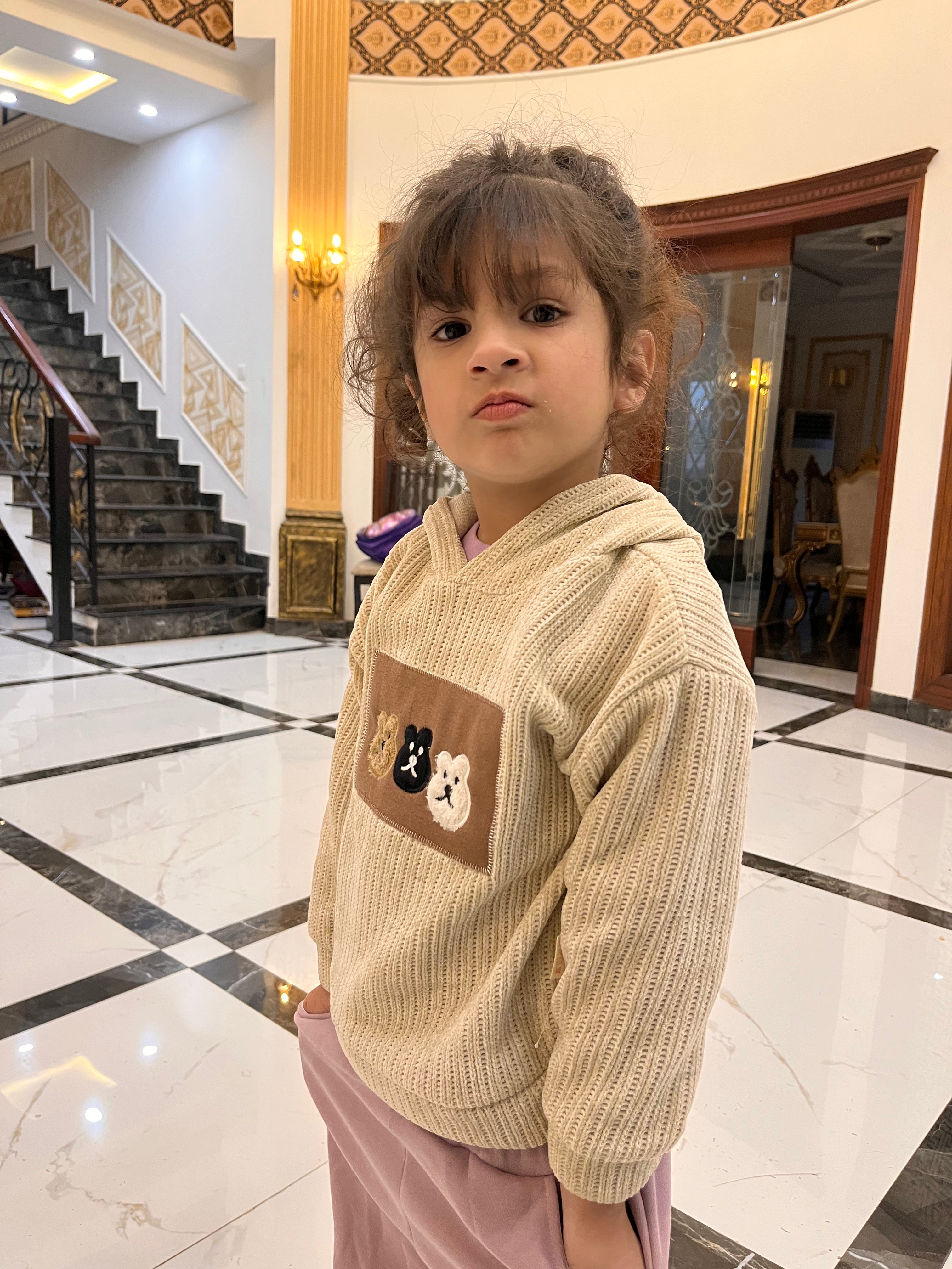 2‑Piece Hoodie Set – Cream & Denim