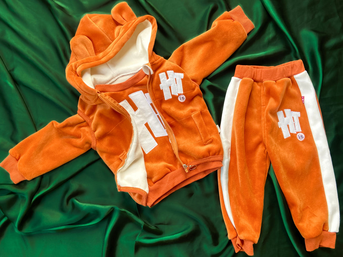 3‑Piece Boys Sleeveless Set – Orange