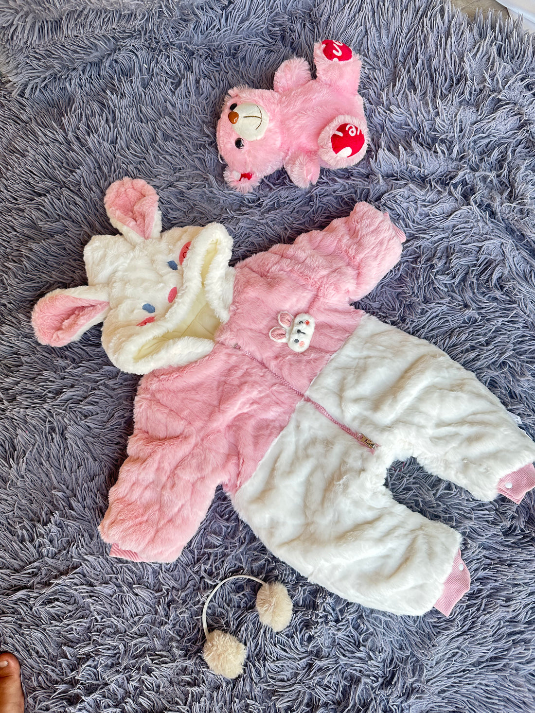 Organic Cotton Romper – Pink White