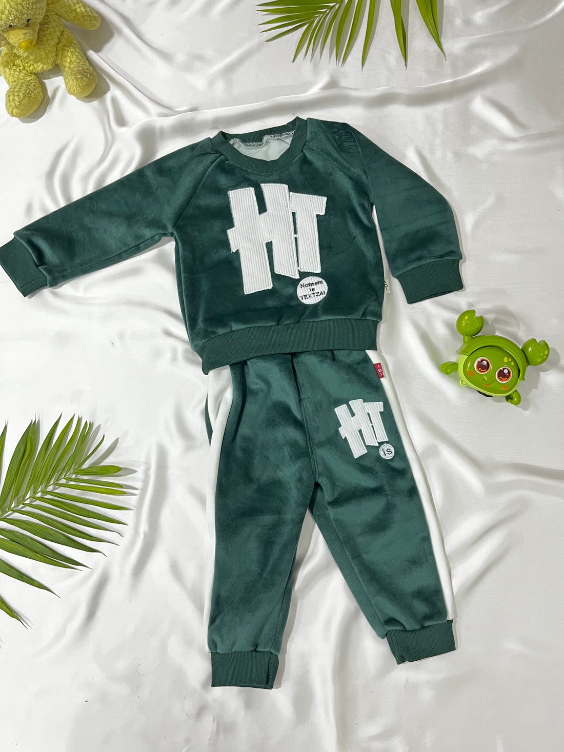 3‑Piece Boys Sleeveless Set – Green