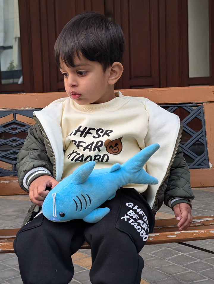 3‑Piece Boys Puffer Set – Green & Black