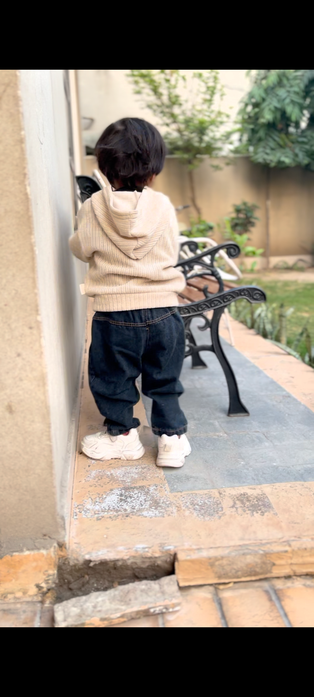 2‑Piece Hoodie Set – Cream & Denim