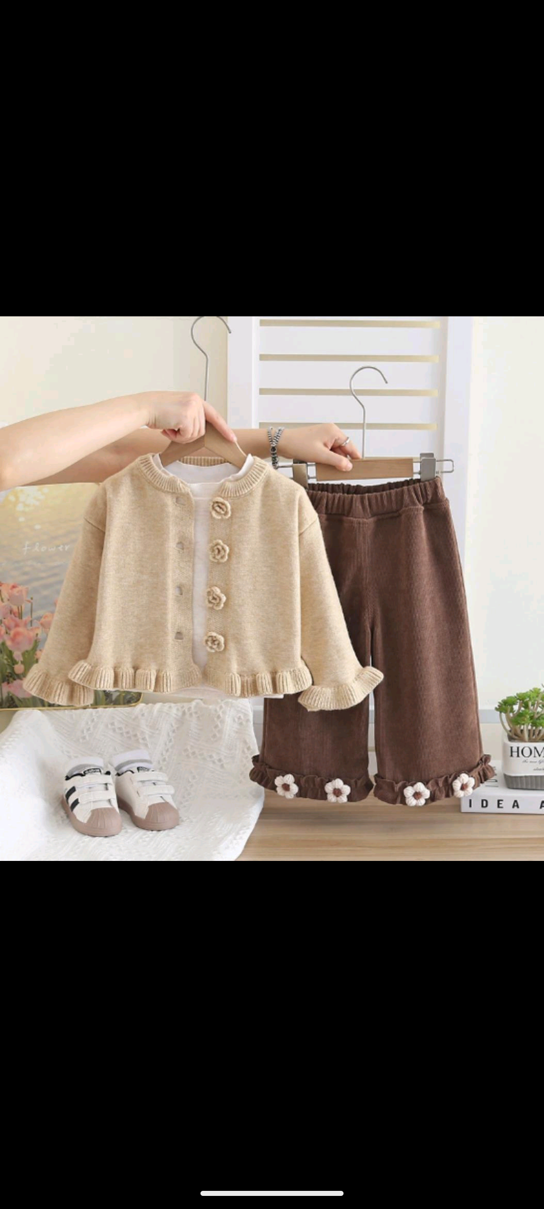 3‑Piece Girls Pink Set – White Pink