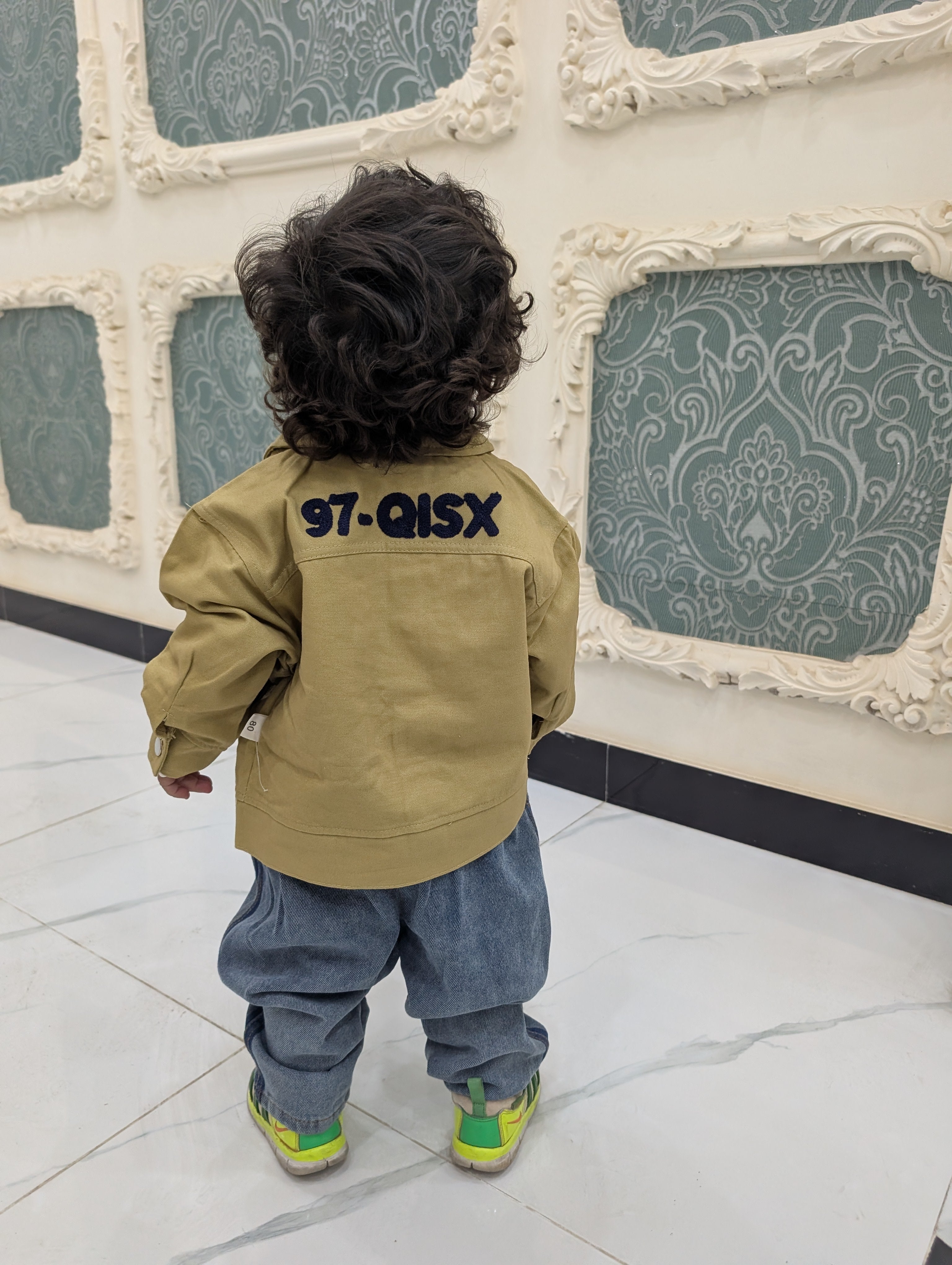 3‑Piece Boys Shirt‑Jacket Set – Denim White