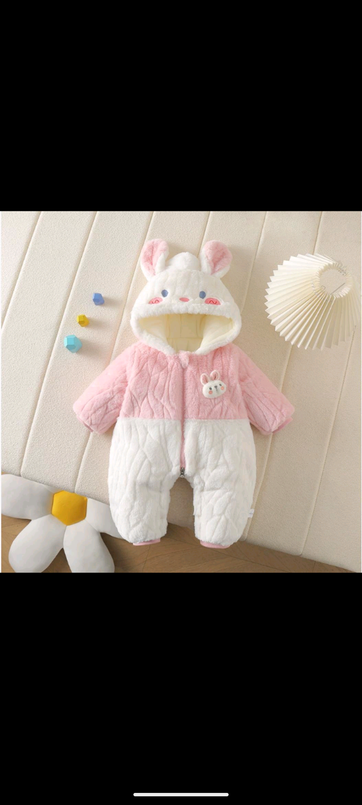 Organic Cotton Romper – Pink White