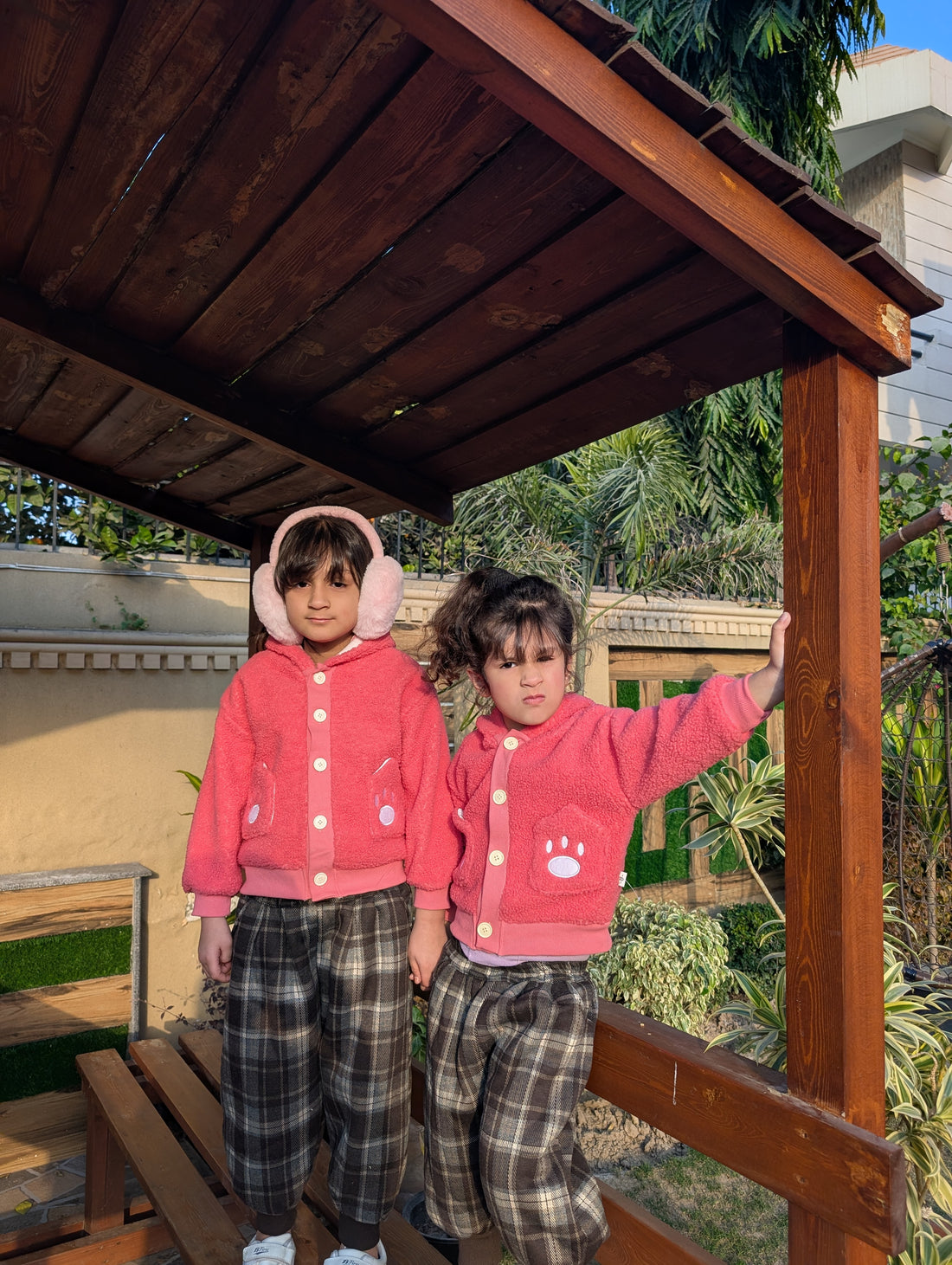 2‑Piece Girls Hoodie Set – pink