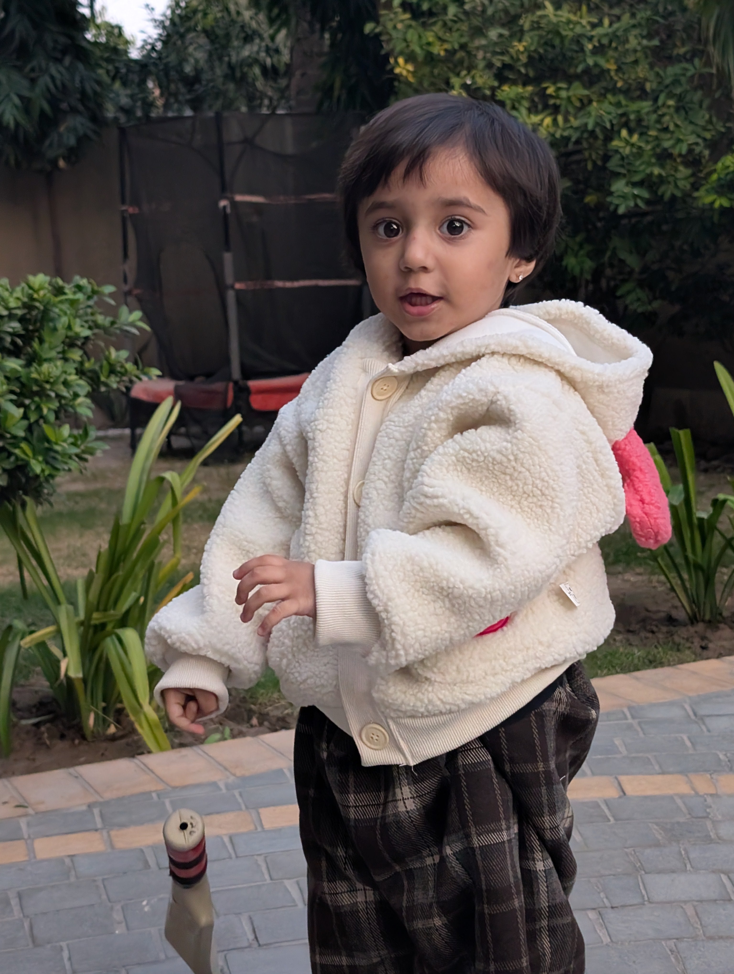 2‑Piece Girls Hoodie Set – White