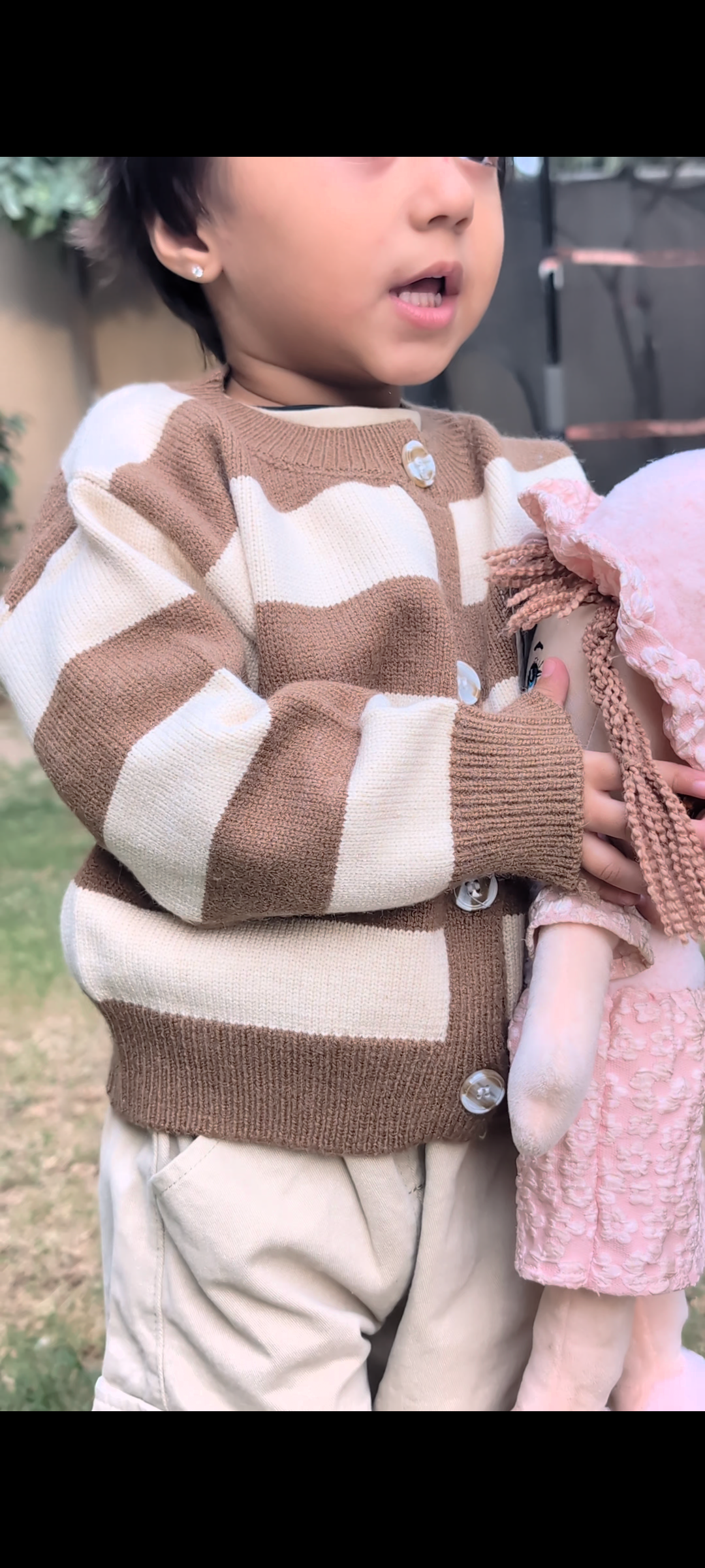 3‑Piece Sweater Set – Brown