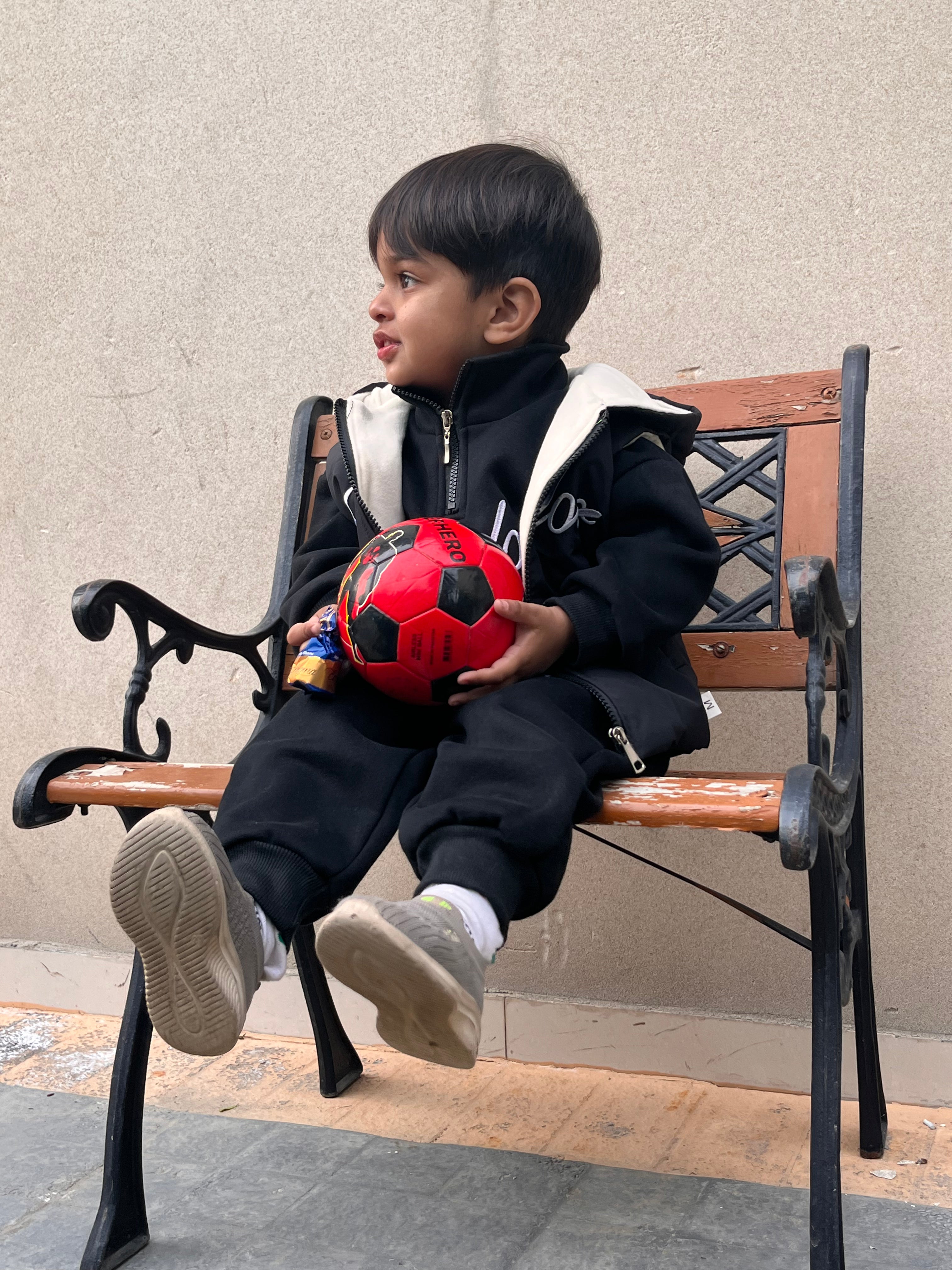 3‑Piece Boys Jacket Set – Black