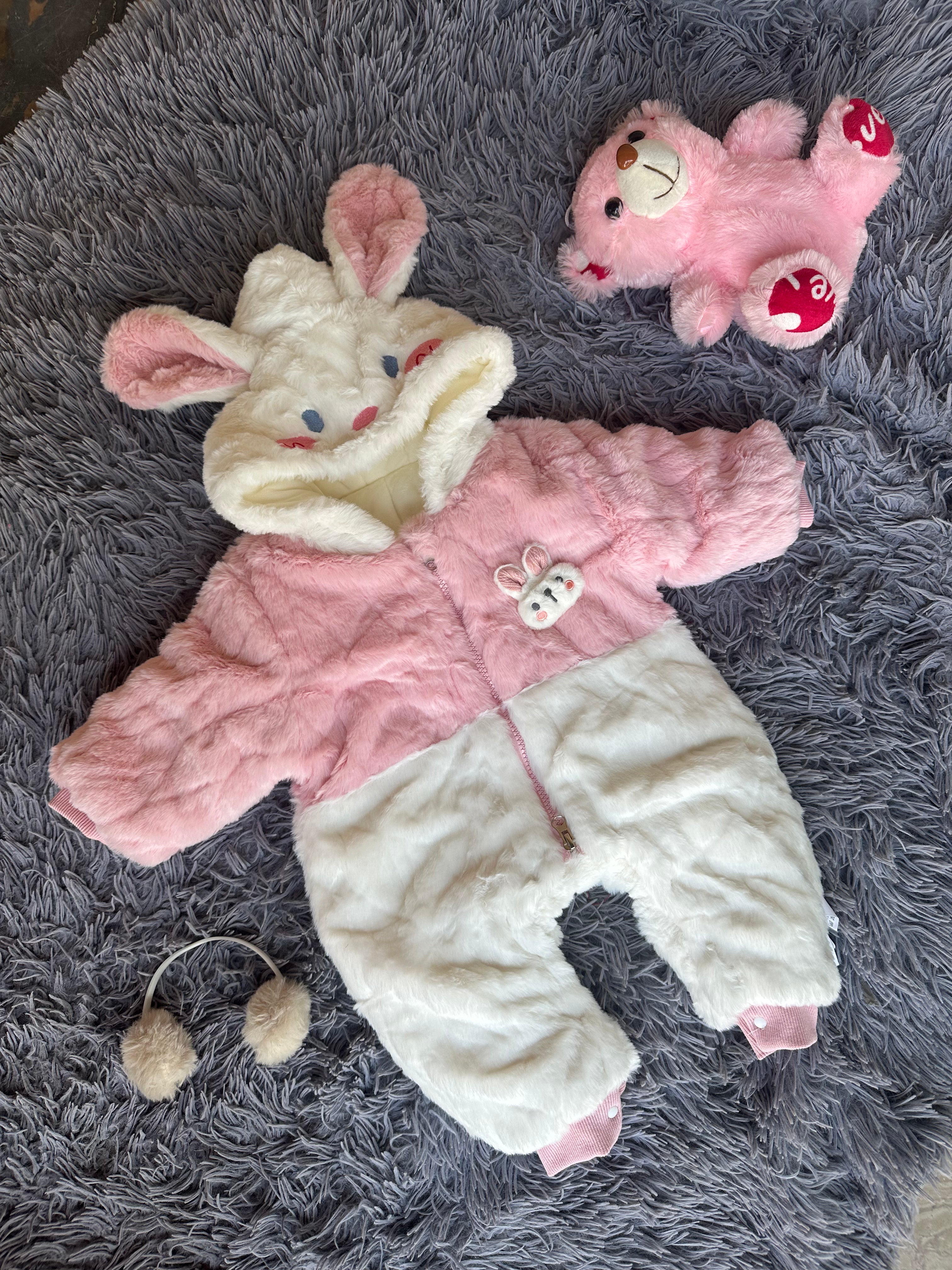 Organic Cotton Romper – Pink White